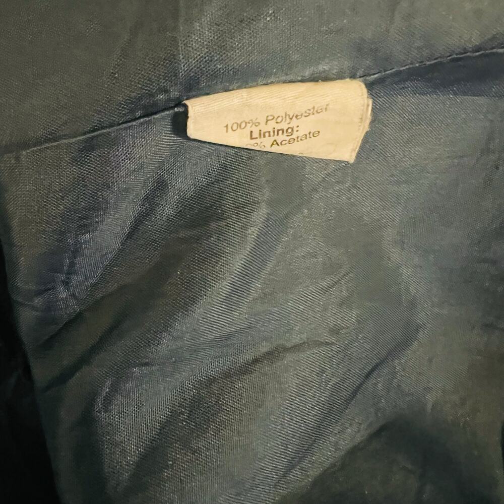 J. Crew Pineapple Print SpageStraos Satin Dress Size 00 Black Gold - Picture 8 of 10